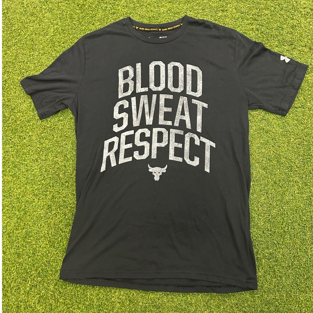 Under Armour Project Rock Blood Sweat Respect T-Shirt Black Mens Medium